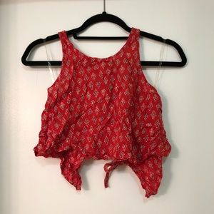 Billabong printed halter crop top - worn once!